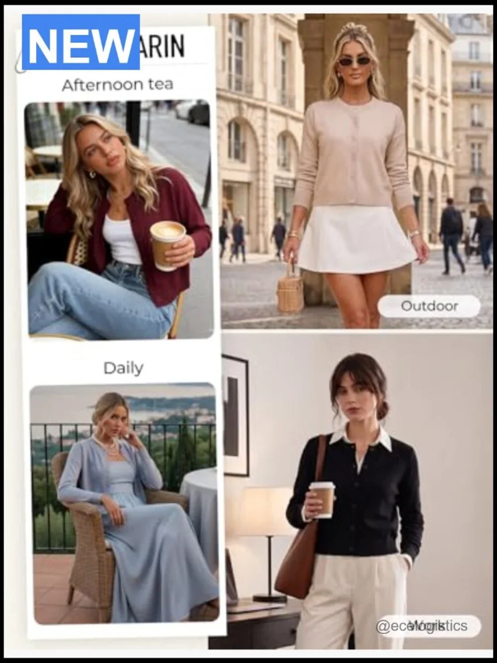 Cropped Cardigan Sweaters for Women, Cotton Button up Sweater, Oversized Knit